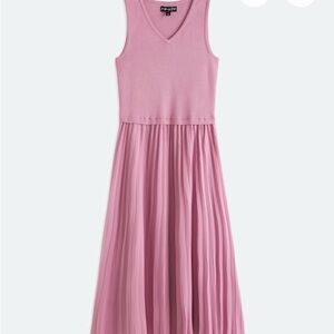 Elegant Sleeveless Pink Midi Dress